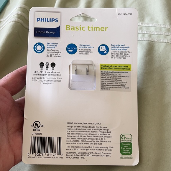 Indoor Basic Timer Home Power Outlet 2-Pack - Picture 8 of 9